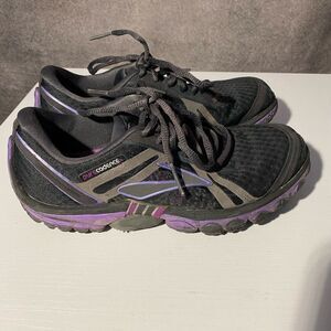 Brooks Pure Cadence Black Purple Run Race Shoes Womens Size 6